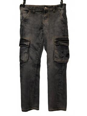 True Religion Ricky Cargo Jeans Youth Size 12 Dark Wash Y2K Streetwear